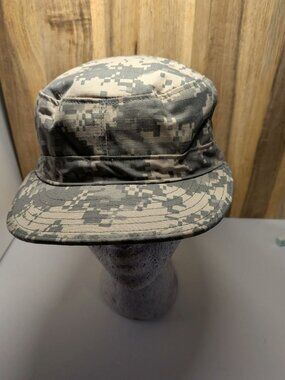 Army Issue Digital Camo Patrol Hat Fitted 7 1/8 Size Cap